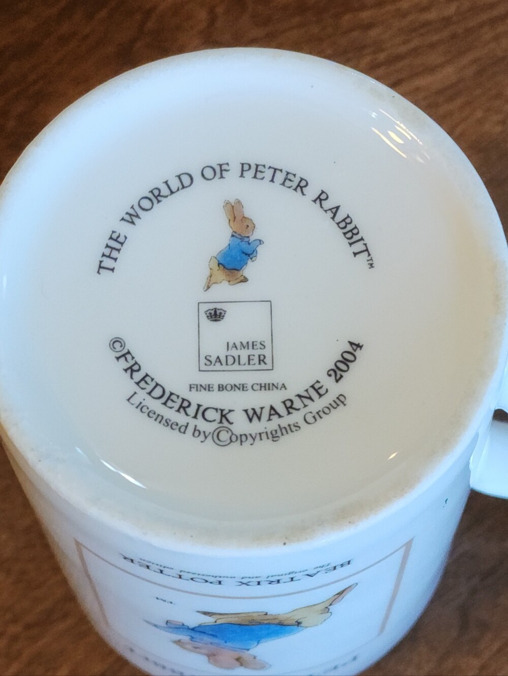 The Tale of Peter Rabbit Frederick Warne 2004 James Sadler Fine Bone China - Picture 6 of 6